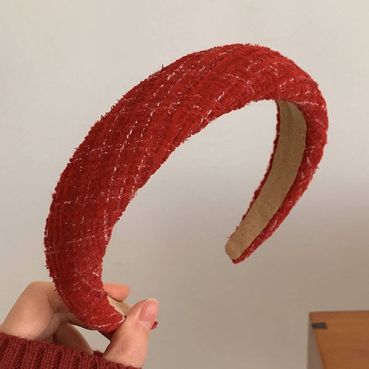 Christmas Red Headband,Retro Elegant Winter Style