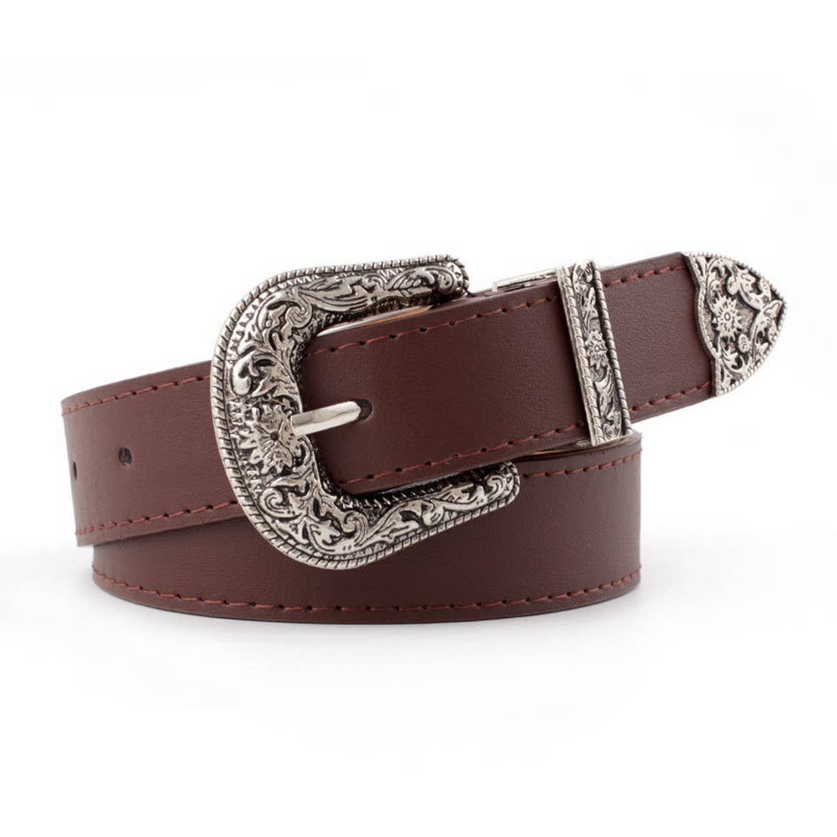 CWABE0872_VINTAGE CARVED CASUAL BELT