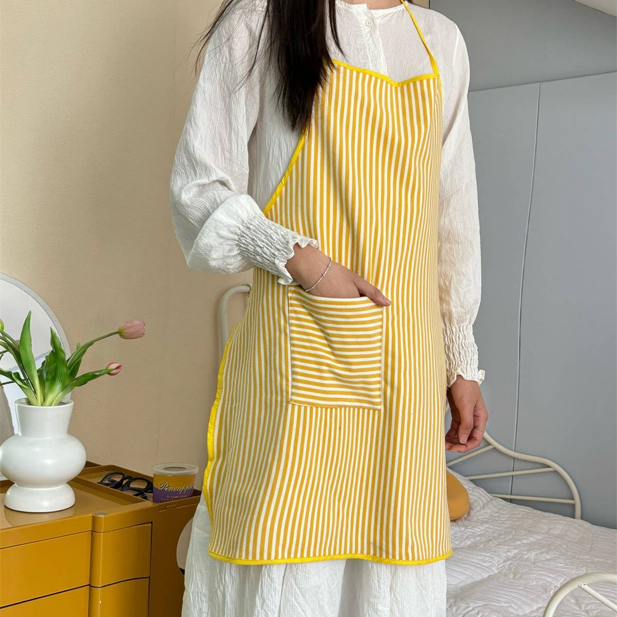 TOWEL FABRIC SMALL FRESH APRON CAFE WORK APRON
