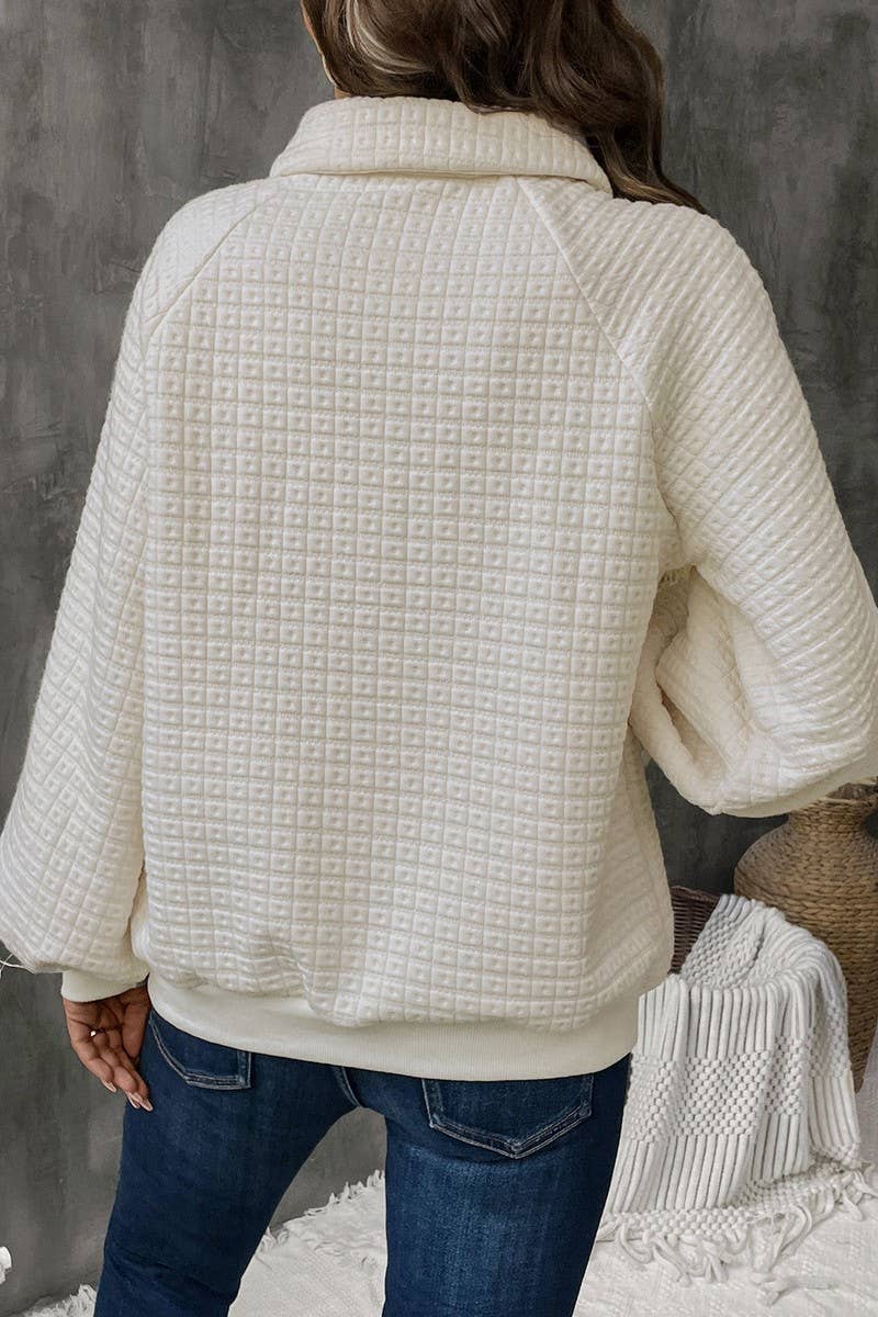 CWTBLL1758_LOOSE-FITTING SOLID COLOR TEXTURED SWEATSHIRT