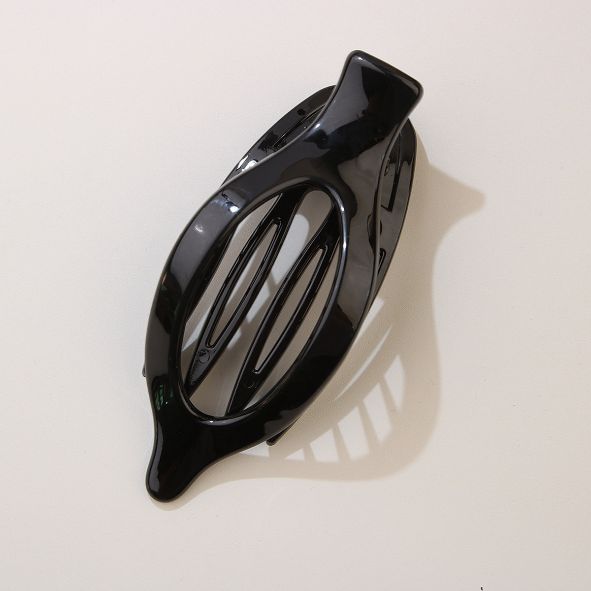 Glossy Matte Oval Hair Clip - Large Duckbill Style