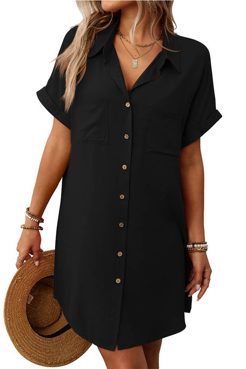 CWDSD7263_STRIPED COTTON AND LINEN MIDI SHIRT DRESS