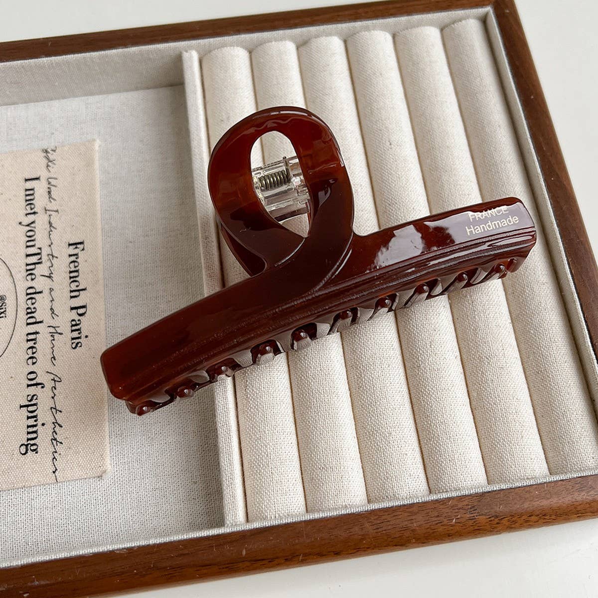 Large Brown Acetate Claw Clip ??Retro Chic Style_CWAHA6003