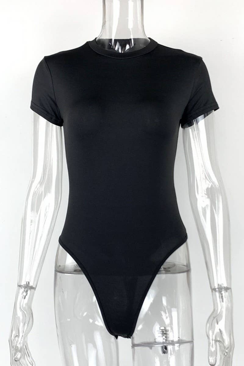 CWSJS1371_SUMMER NEW CASUAL SHORT-SLEEVED TIGHTS