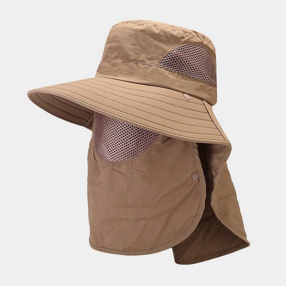 Quick-Dry Jungle Sun Hat with Face Flap for Hiking_CWAH3803