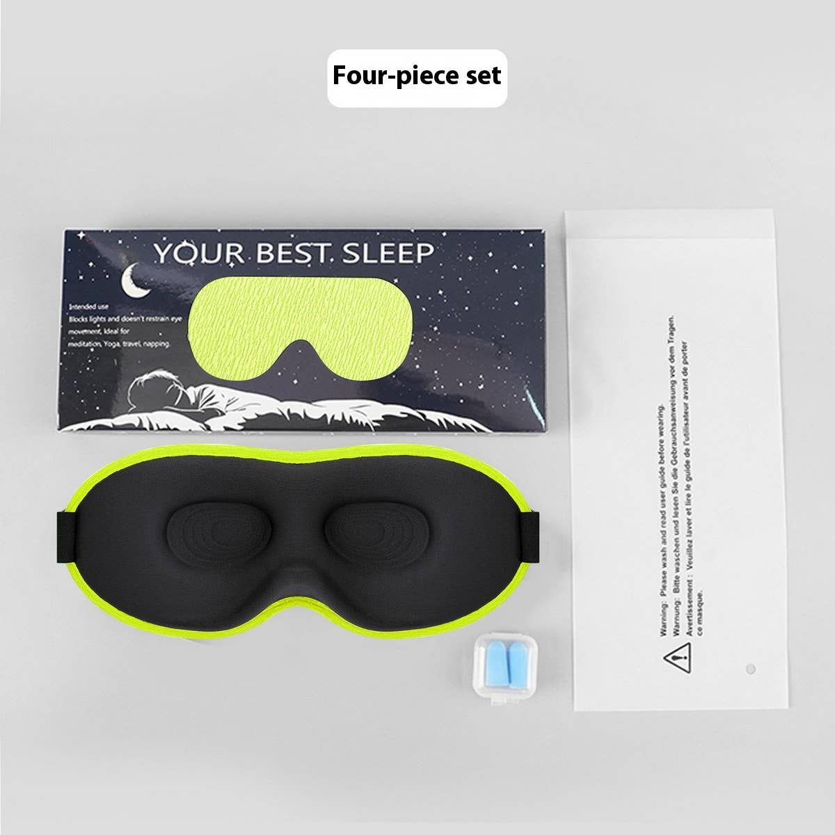 3D Sleep Mask Set, Soft & Light-Blocking Design_CWMM8044
