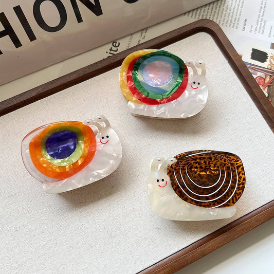 Colorful Snail Acetate Claw Clip ? Elegant Cartoon