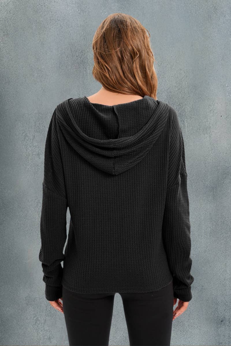 CWOSWL6359_LONG-SLEEVED DRAWSTRING HOODED SWEATER TOP
