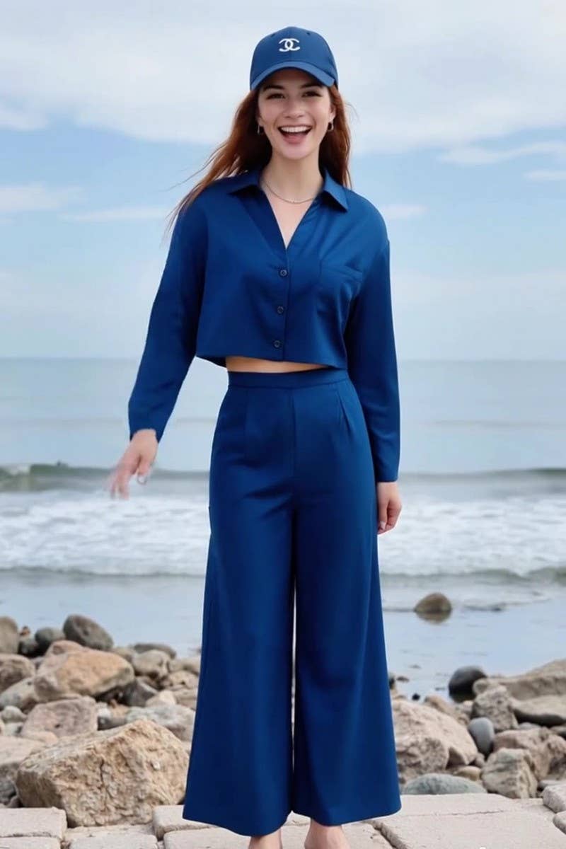 CWSTB1748_SOLID COLOR LONG SLEEVE PANTS LOUNGE SET