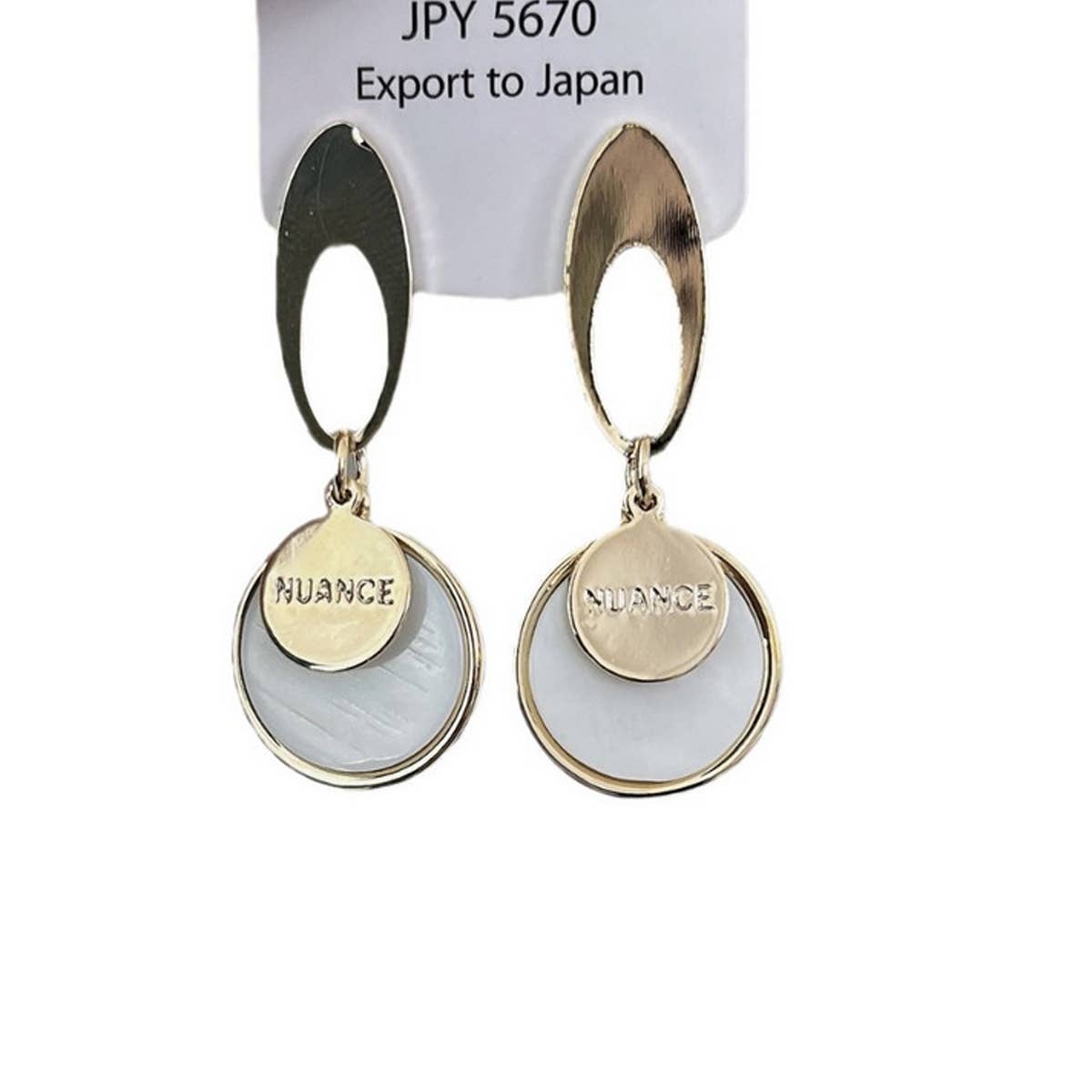 LIGHT LUXURY ROUND SHELL EARRINGS