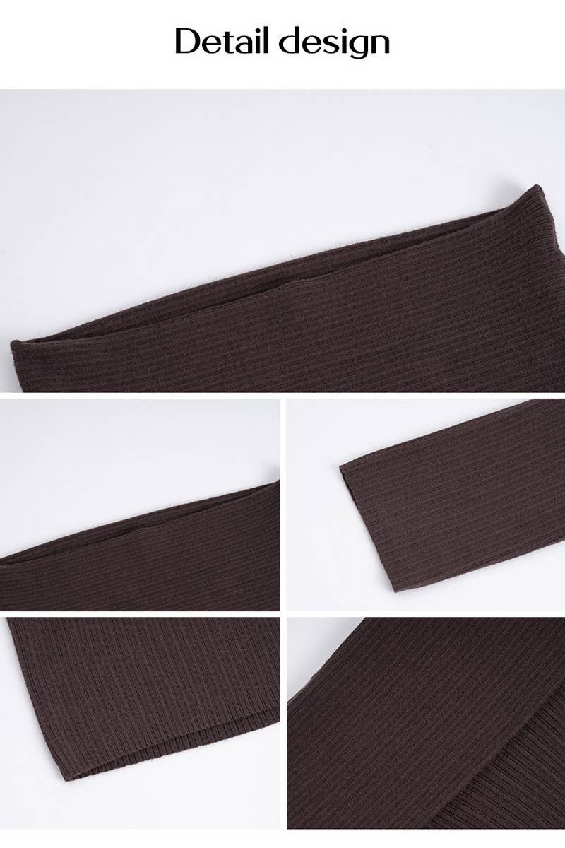 CWOSWL3013_ONE-SHOULDER SOLID COLOR LOOSE KNITTED SWEATER