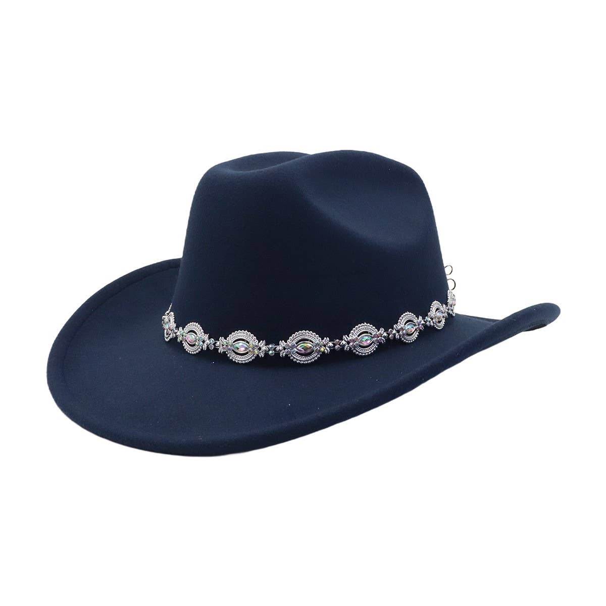 Men & Women Ethnic Wool Cowboy Fedora Jazz Hat_CWAH04459