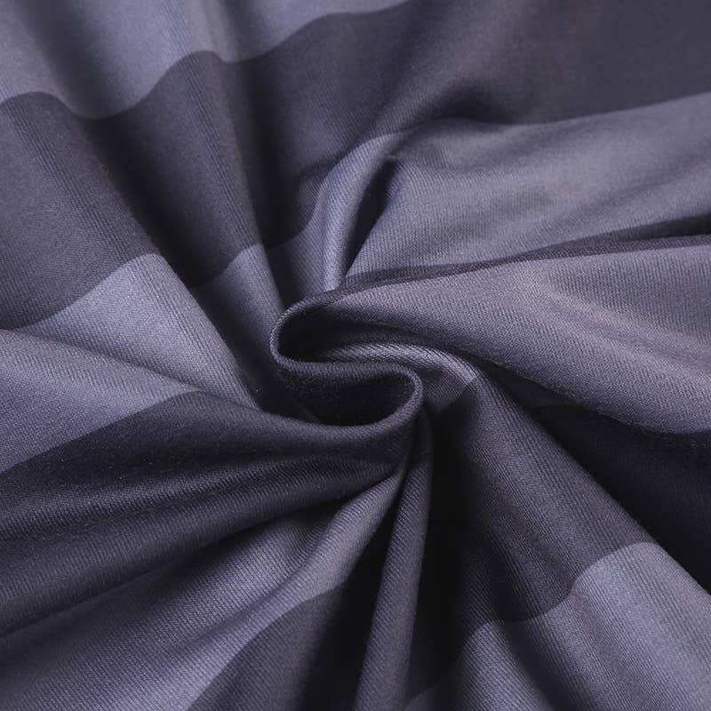 BASIC ZIPPER STRIPED COLOR CONTRAST CASUAL HOODIE