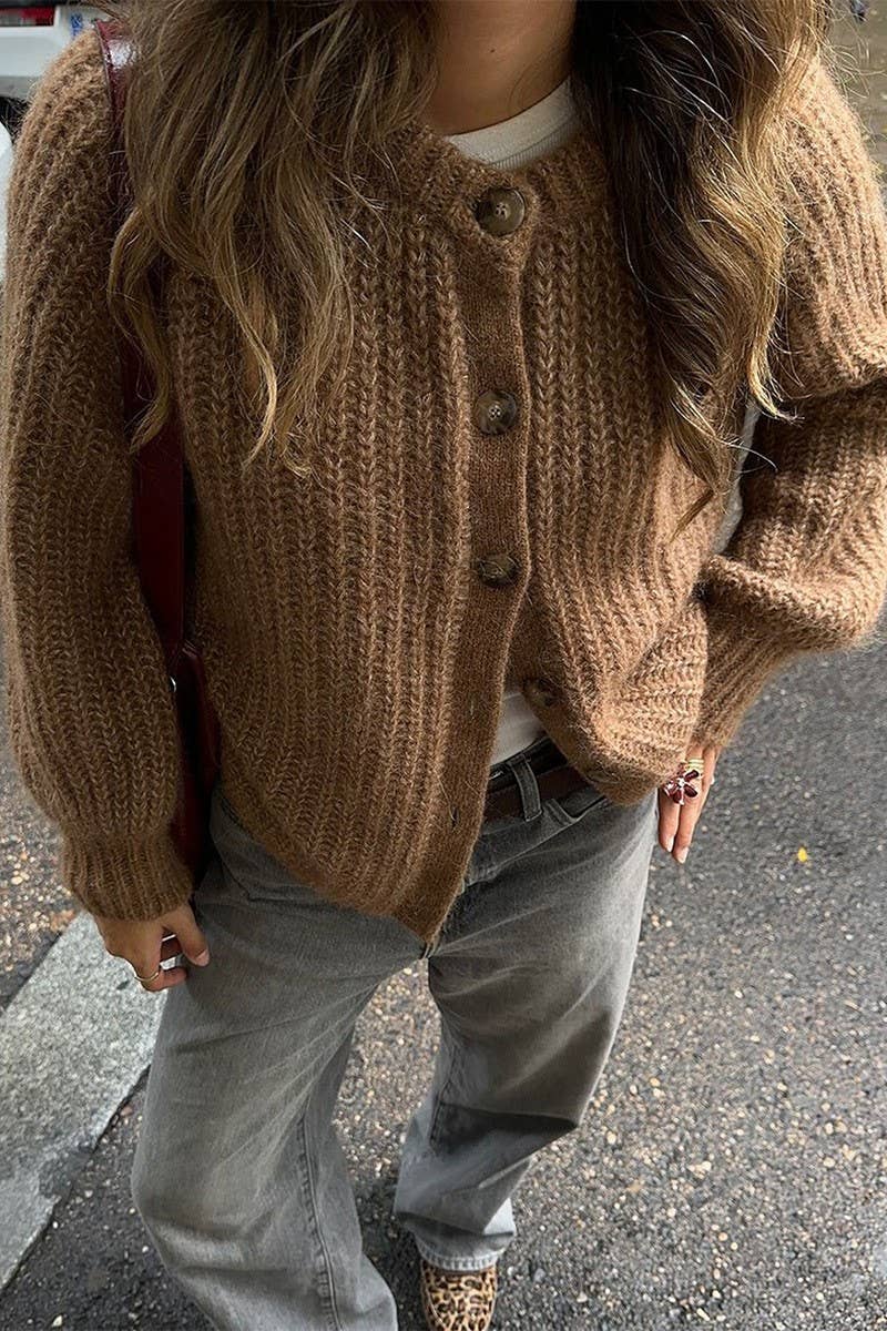 CWOCAL00749_CASUAL SIMPLE BUTTON LONG SLEEVE SHIRT SWEATER