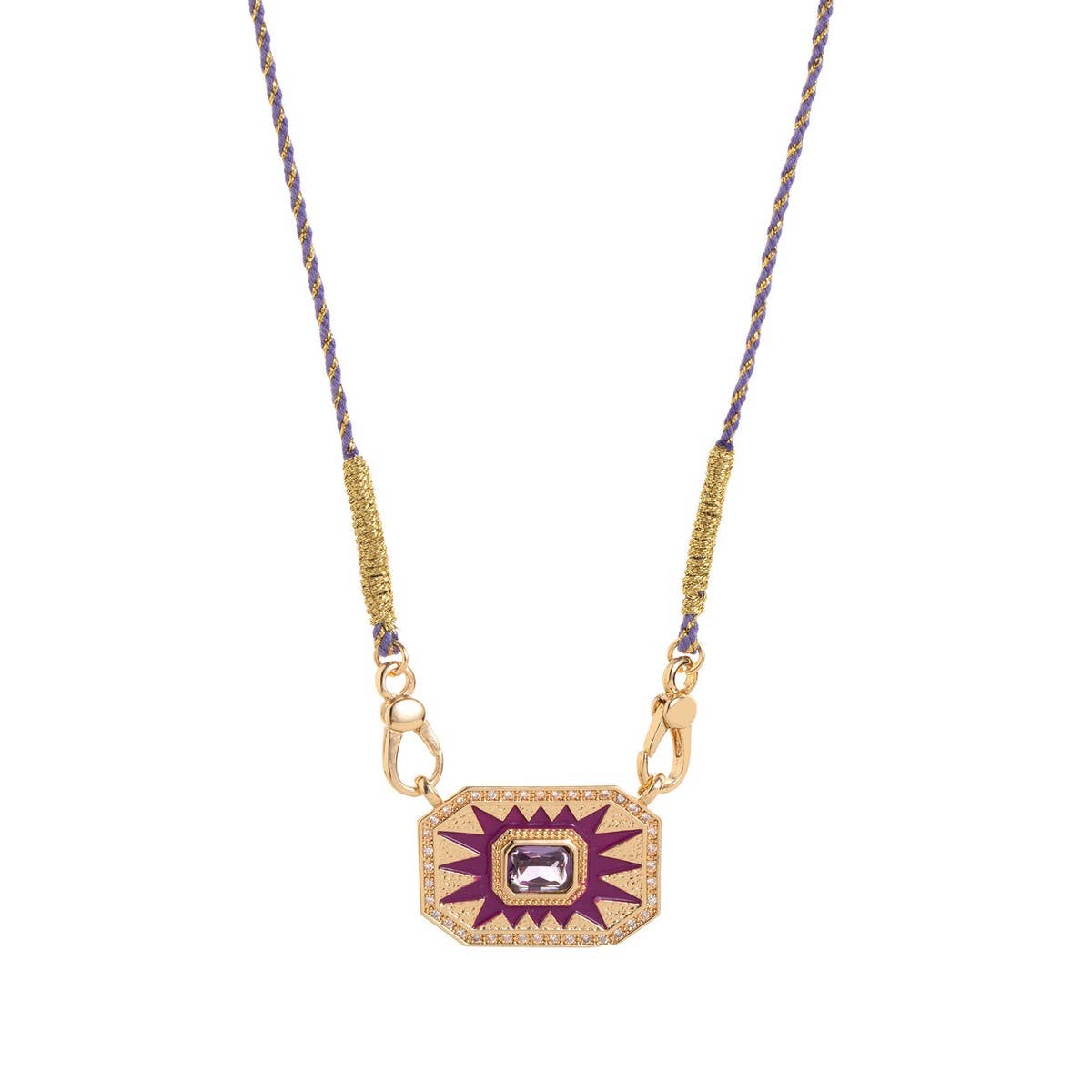 Tarot Card Pendant Necklace ? Enamel & Rhinestone
