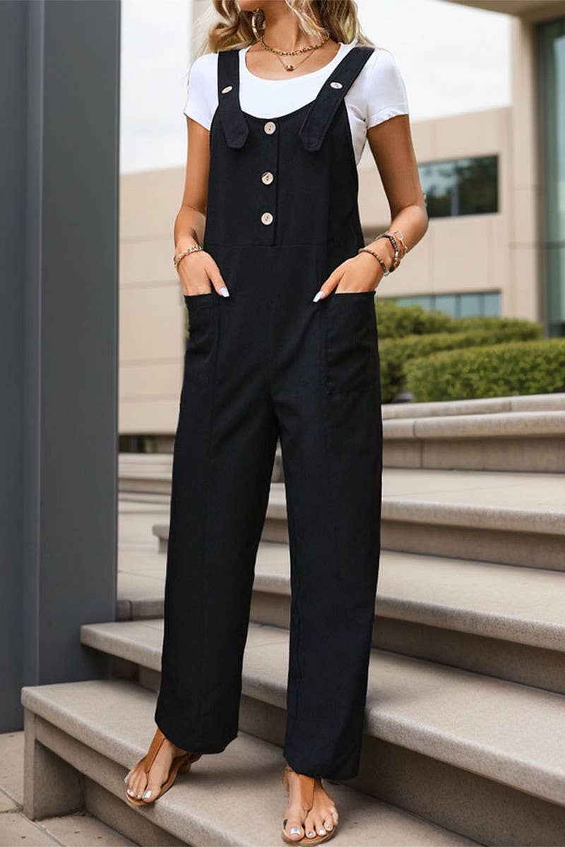 CWSJS0646_CASUAL SUSPENDER JUMPSUIT