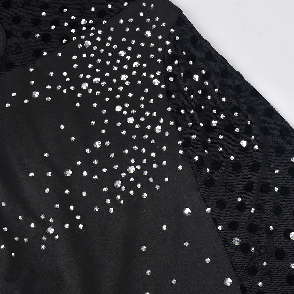 Diamond Polka Dot Tight Jumpsuit