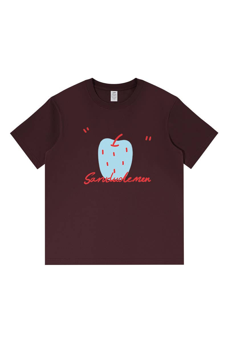 CWTTS1595_SUMMER LOOSE LAZY STYLE SHORT-SLEEVED TOP