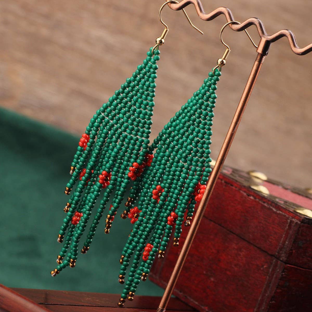 PERSONALIZED BOHEMIAN TASSEL FLOWER EARRINGS_CWAJE4001