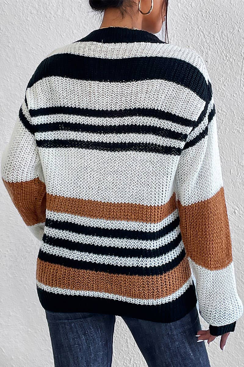 CWOSWL1574_Round Neck Long Sleeve Pullover Sweater