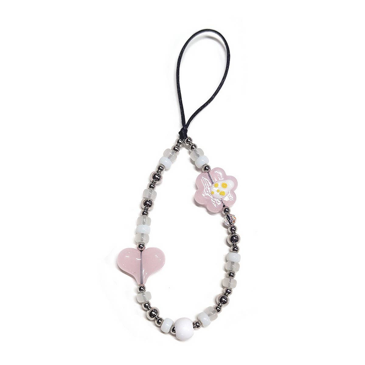 CWMM8722_RETRO RAINBOW SHORT HEART GIRLS PHONE CHAIN