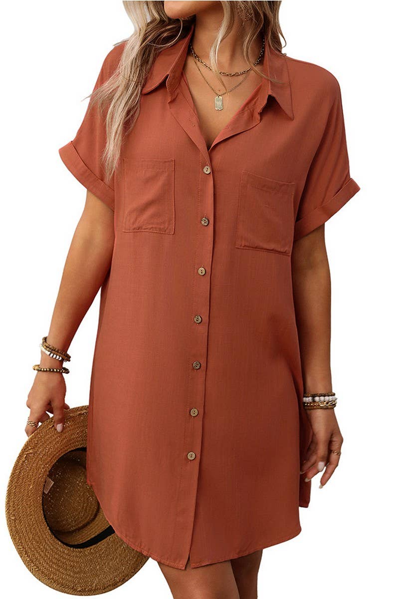 CWDSD7263_STRIPED COTTON AND LINEN MIDI SHIRT DRESS