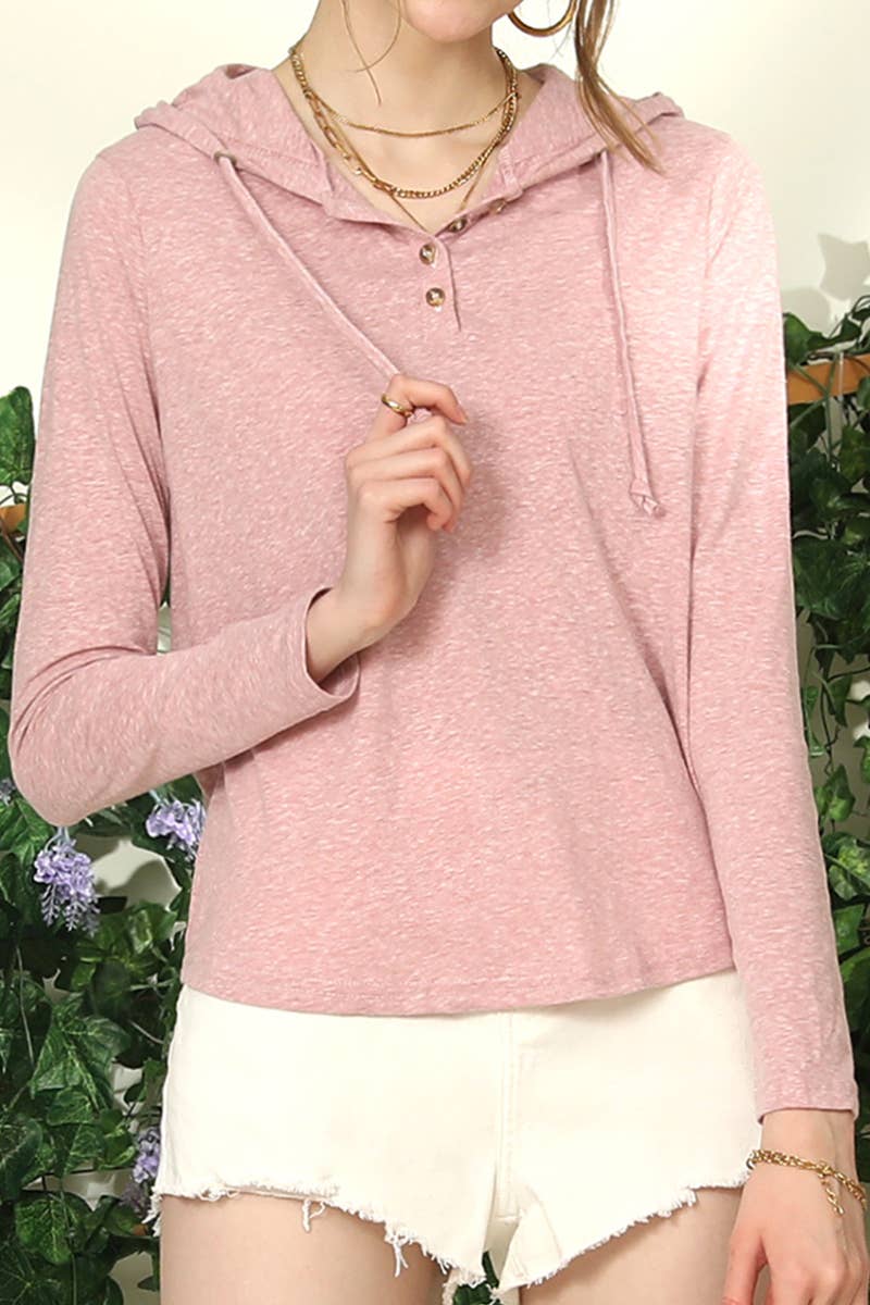 CWTTL1100_HENLEY LIGHT WEIGHT BUTTON DOWN HOODIE TOP