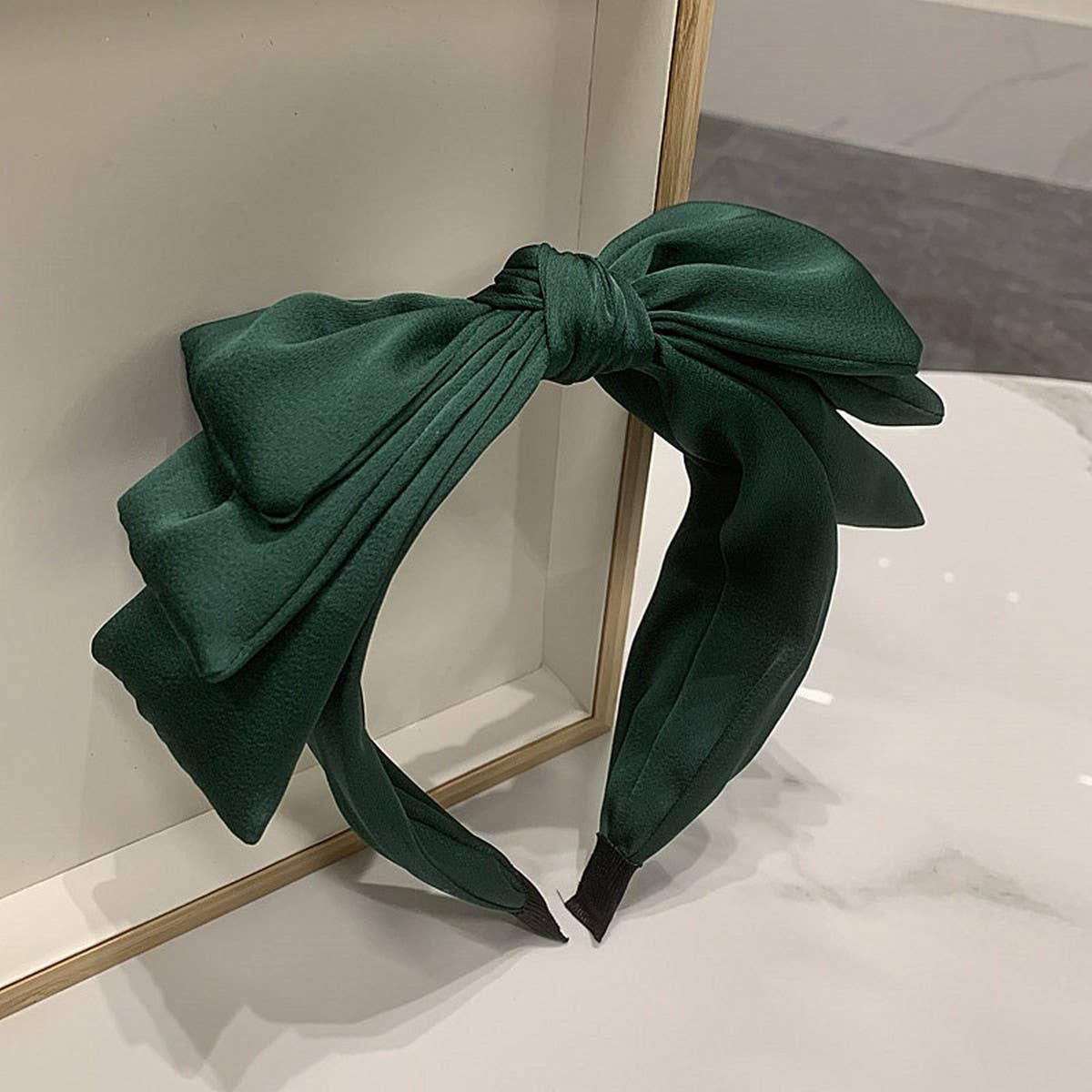 FRENCH RETRO THREE-LAYER BOW HEADBAND
