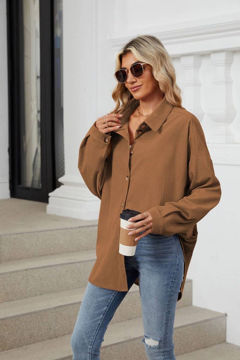 CWOCO0501_NEW COLLAR CASUAL LONG SLEEVED SHIRT JACKET