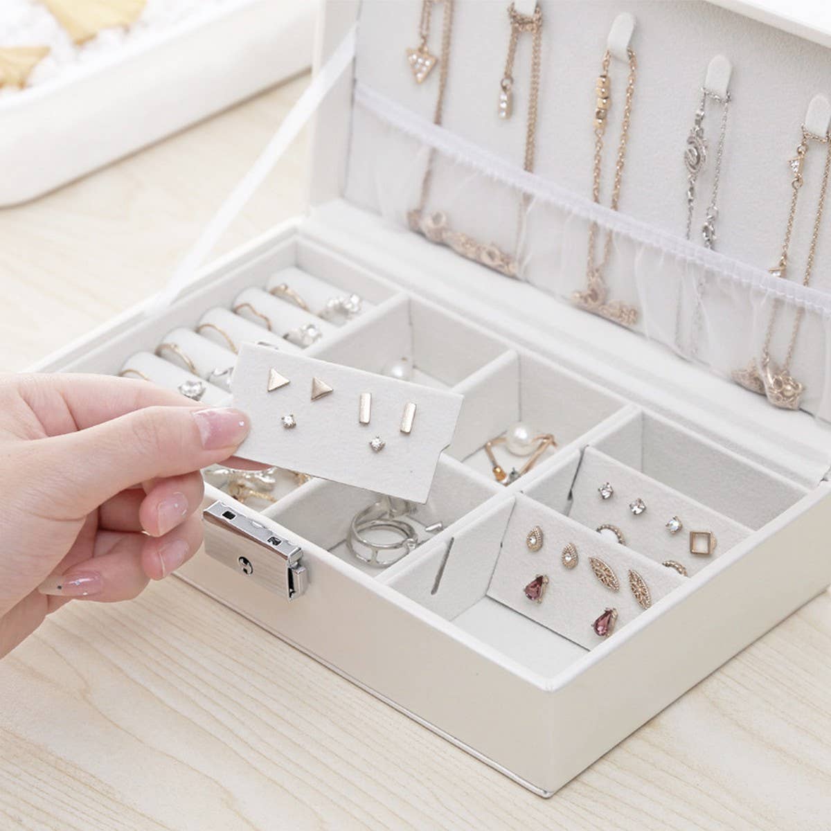 EXQUISITE MULTI-GRID JEWELRY STORAGE BOX_CWAJE1544