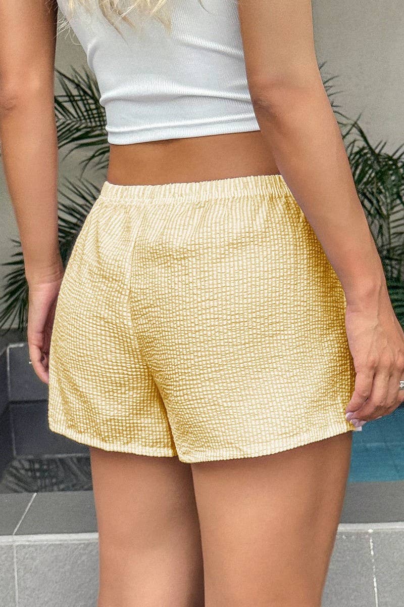 CWBSP00627_CASUAL STRIPED TIE WAIST SHORTS