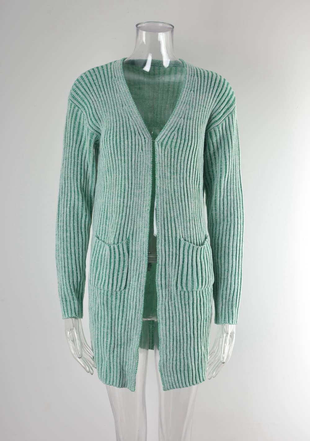 CWOSWL1047_Long Sleeve Open Front Long Cardigan Sweater