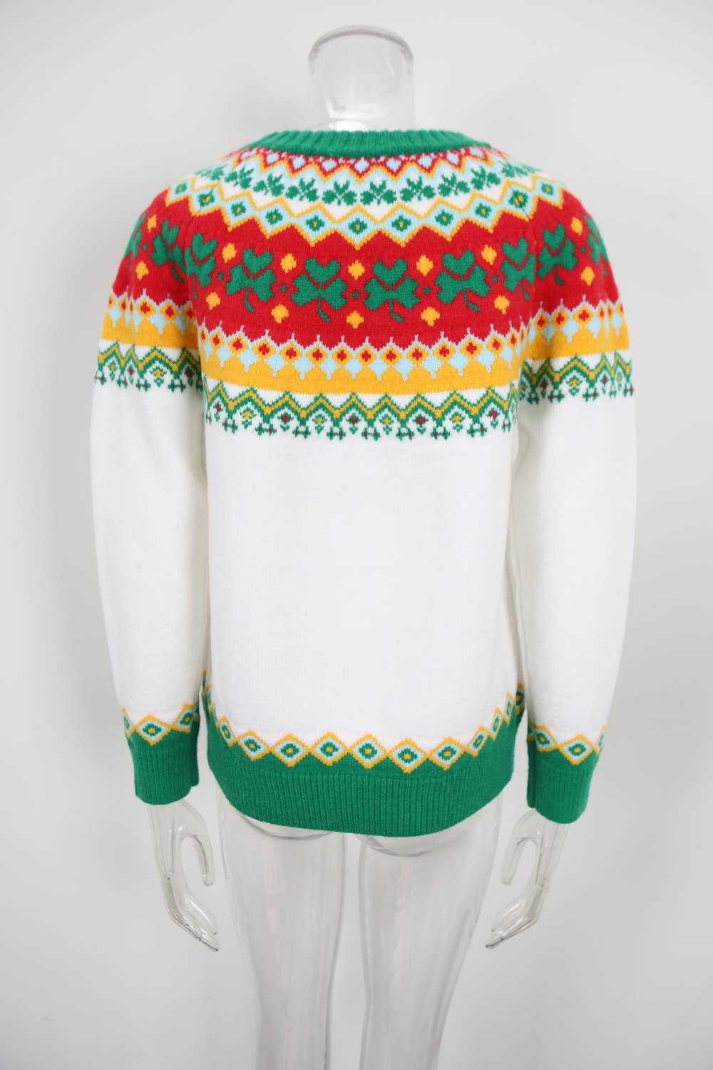 Christmas jacquard round-neck pullover sweater