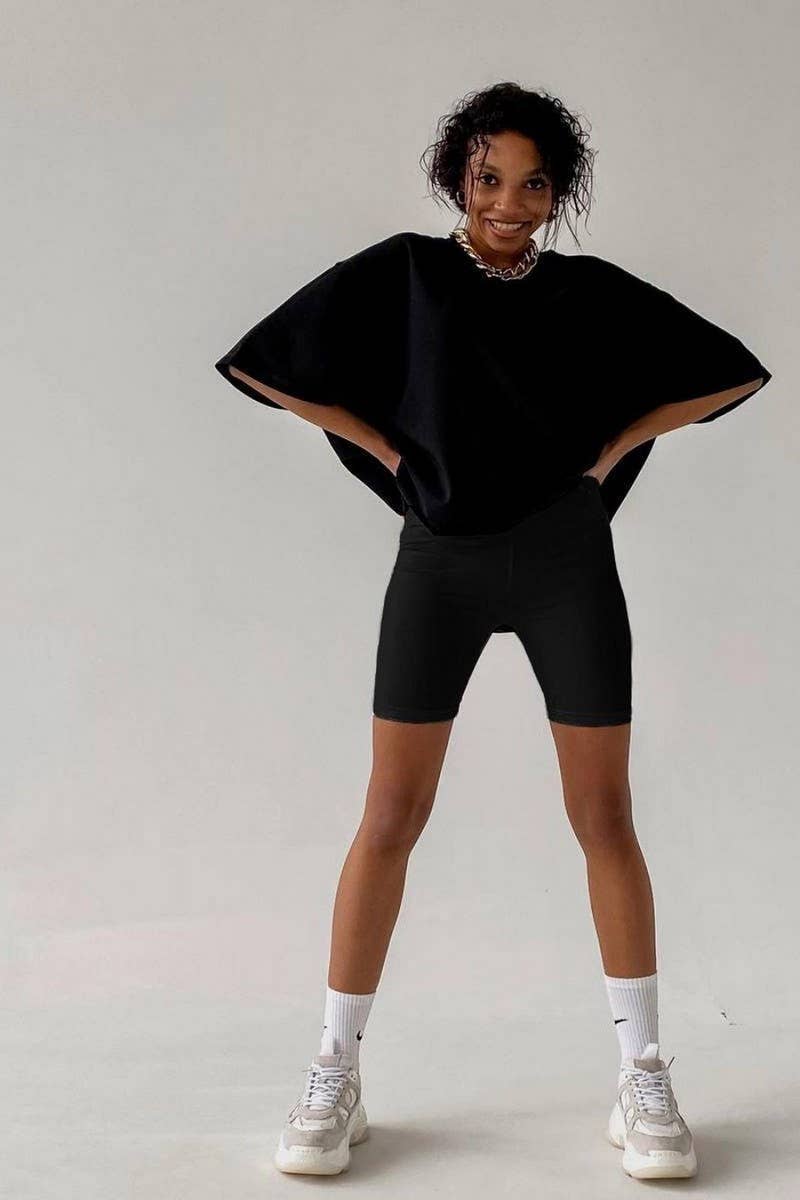 CWTTS1277_ROUND NECK BACK ABSTRACT PRINT SHORT SLEEVE TOP