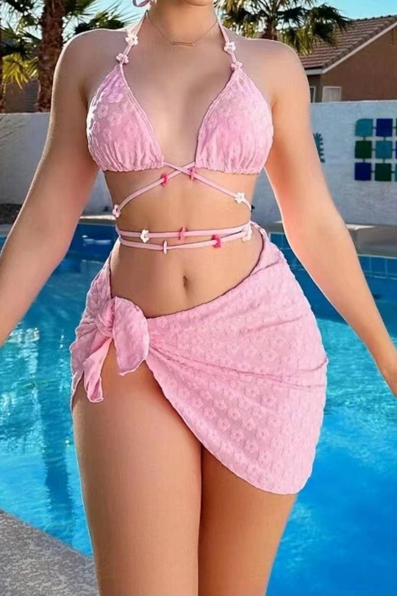 CWMW0878_SEXY TWO-PIECE BIKINI THREE-PIECE SWIMSUIT