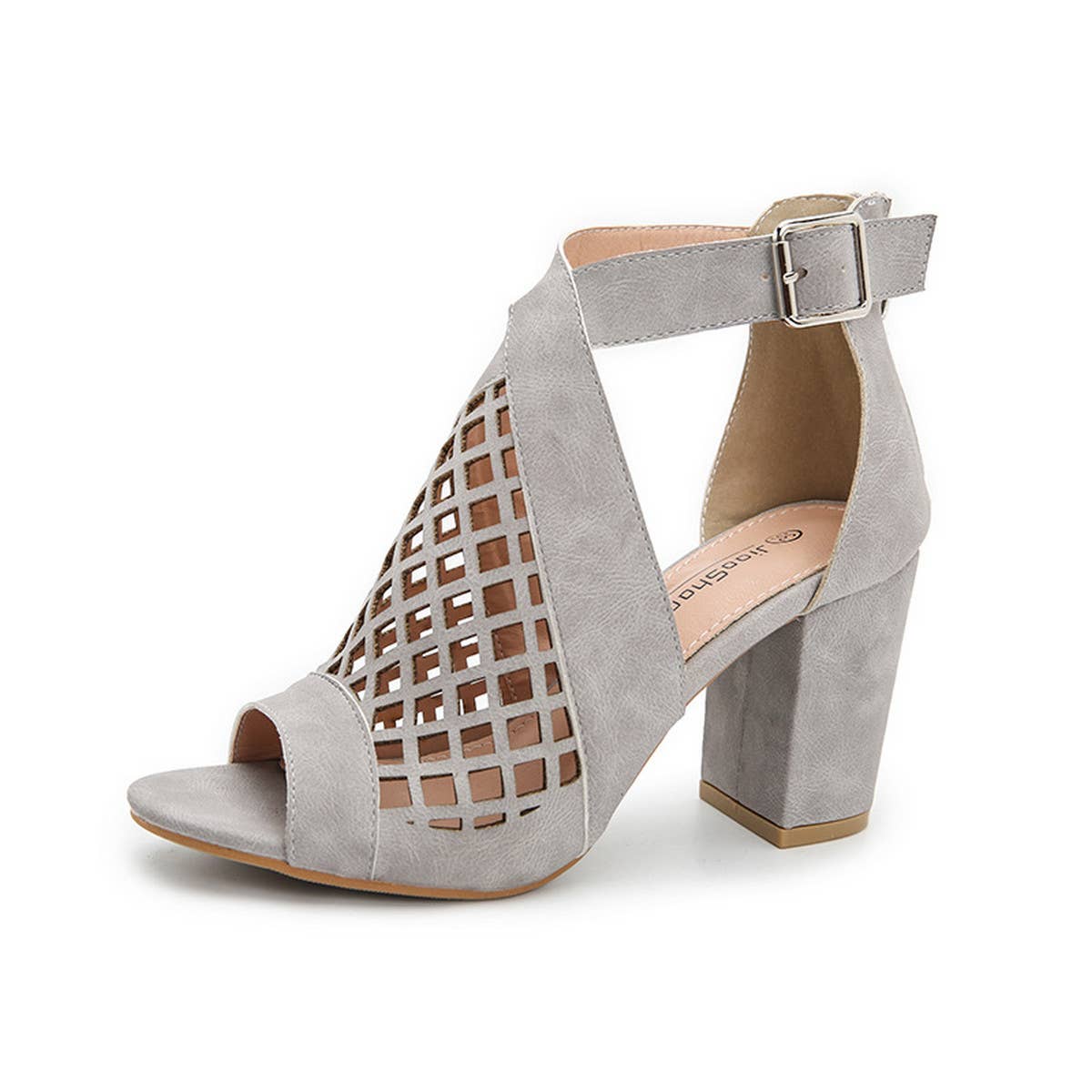 WOMEN FASHION HOLLOW THICK HEELS