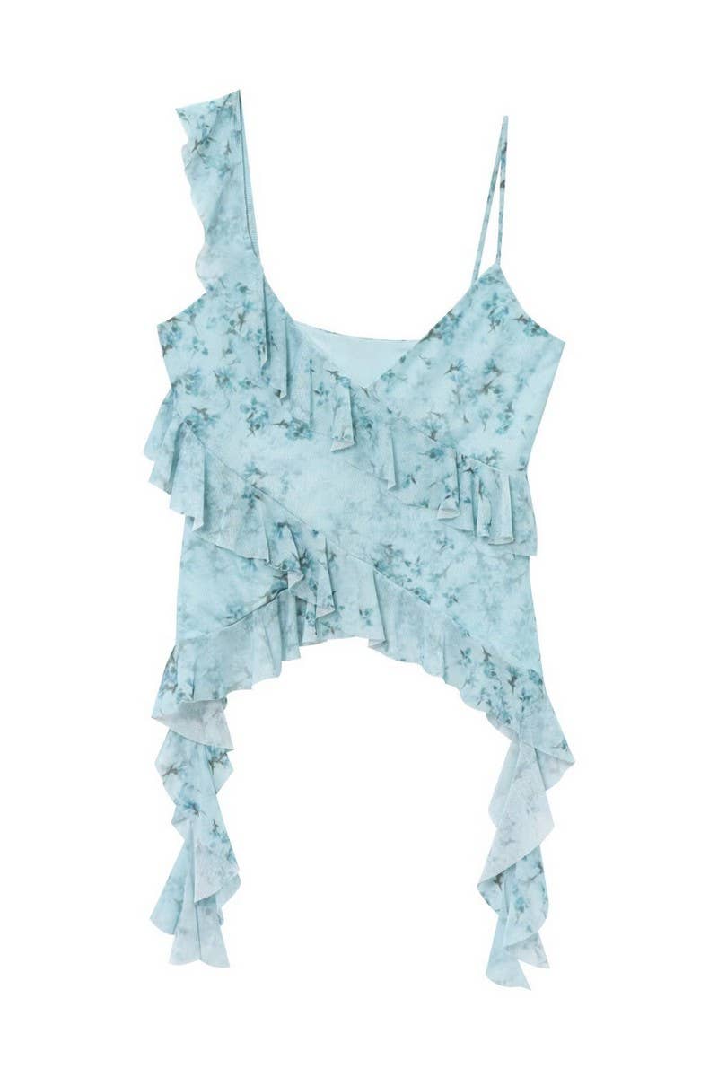 CWTTSL0357_LAYERED EMBELLISHED PRINTED TULLE CAMISOLE TOP