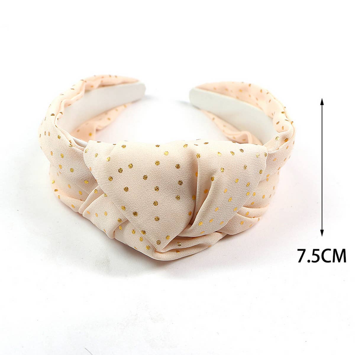 NEW POLKA DOT KNOTTED WIDE-BRIMMED HEADBAND_CWAHA0988