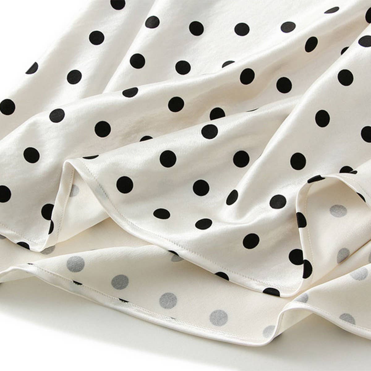 POLKA DOT SKIRT HIP SKIRT MID-LENGTH A-LINE SKIRT_CWBMS0294