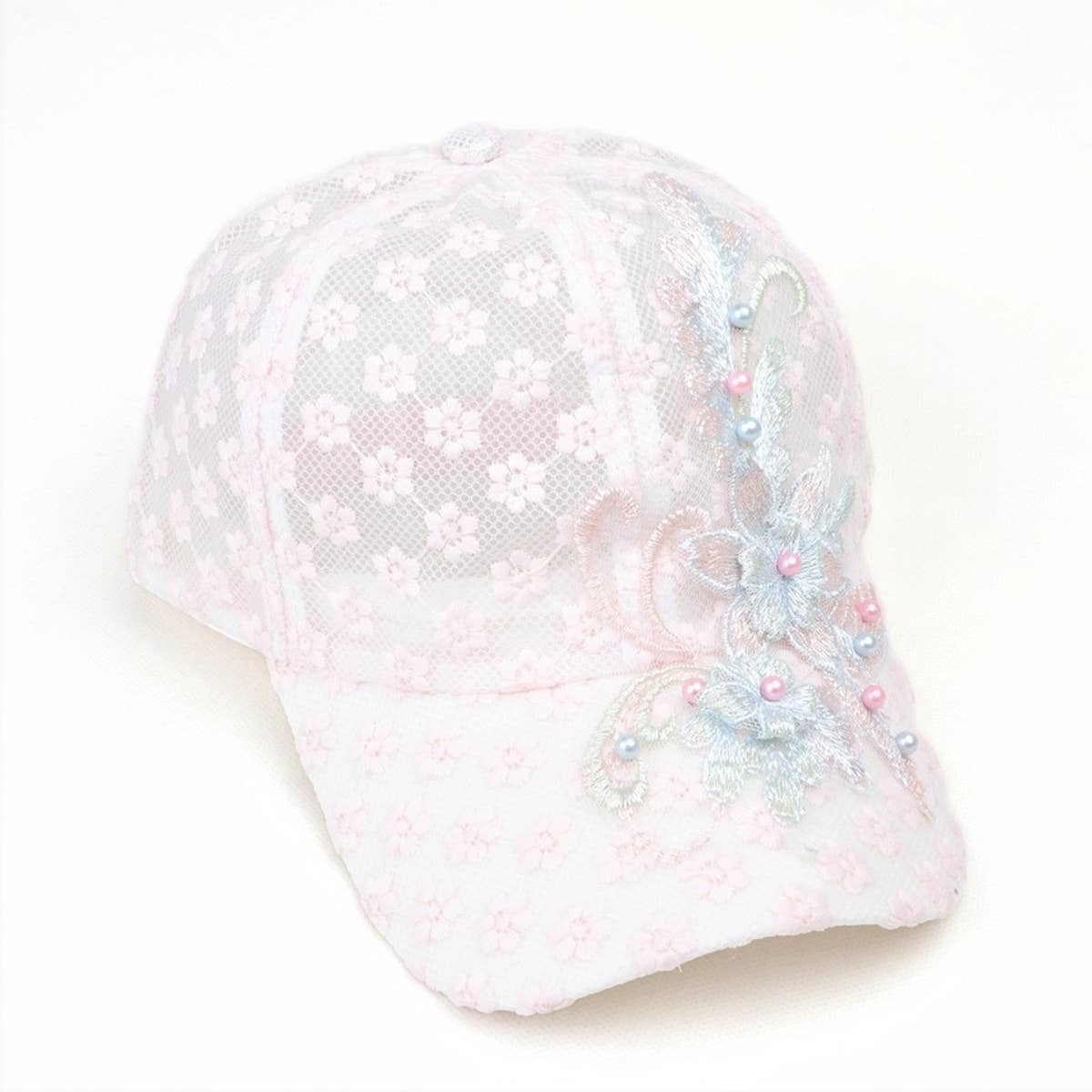 Summer Lace Floral Mesh Baseball Cap CWAH1533