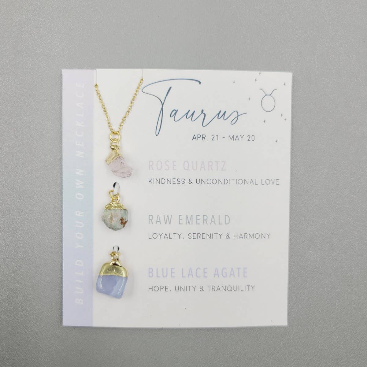 TWELVE CONSTELLATIONS NATURAL STONE NECKLACE