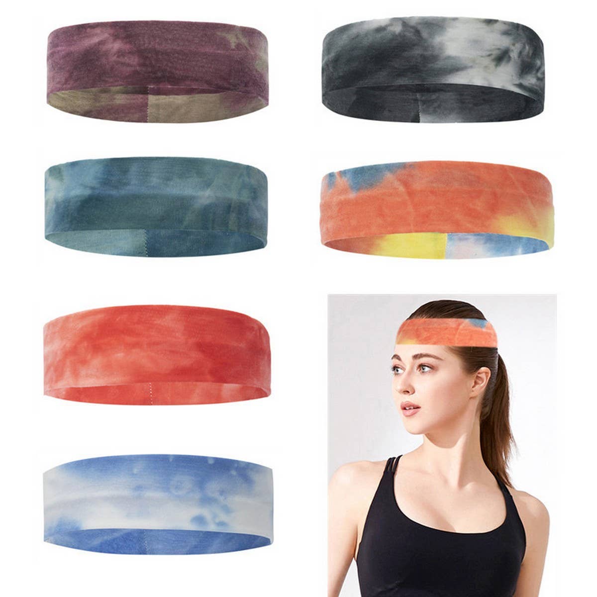 CWAHA6423_BREATHABLE SWEAT-ABSORBENT ELASTIC YOGA HEADBAND