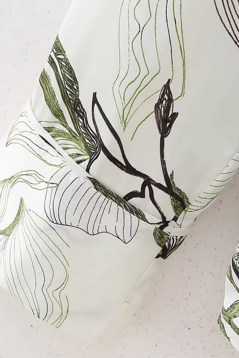 CWTSTL2748_NEW PRINTED SATIN LAPEL SHIRT FOR WOMEN