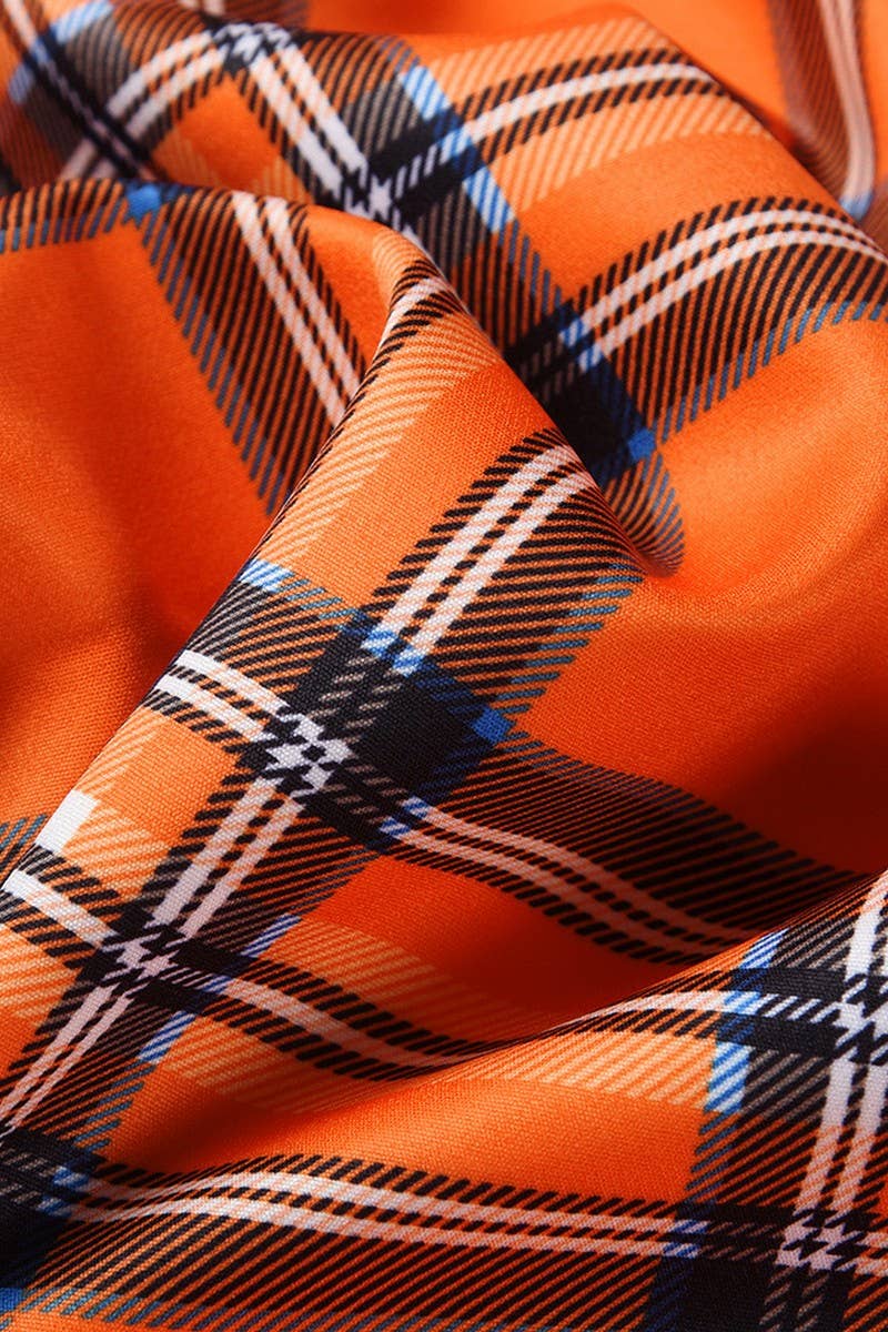 CWOBL0173_SINGLE-BREASTED LAPEL PLAID CASUAL BLAZER