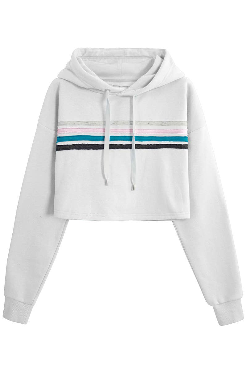 CWOHOL426_Lightweight Pullover Hoodie Cropped Sweatshirt