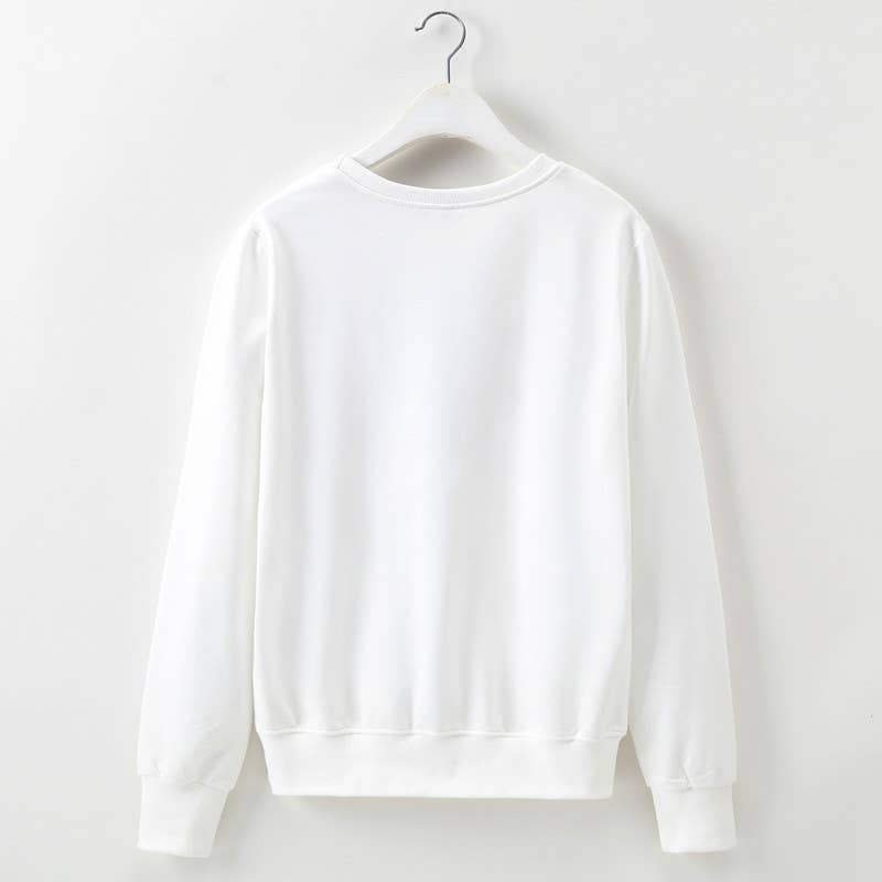Basic letter-printed pullover hoodie