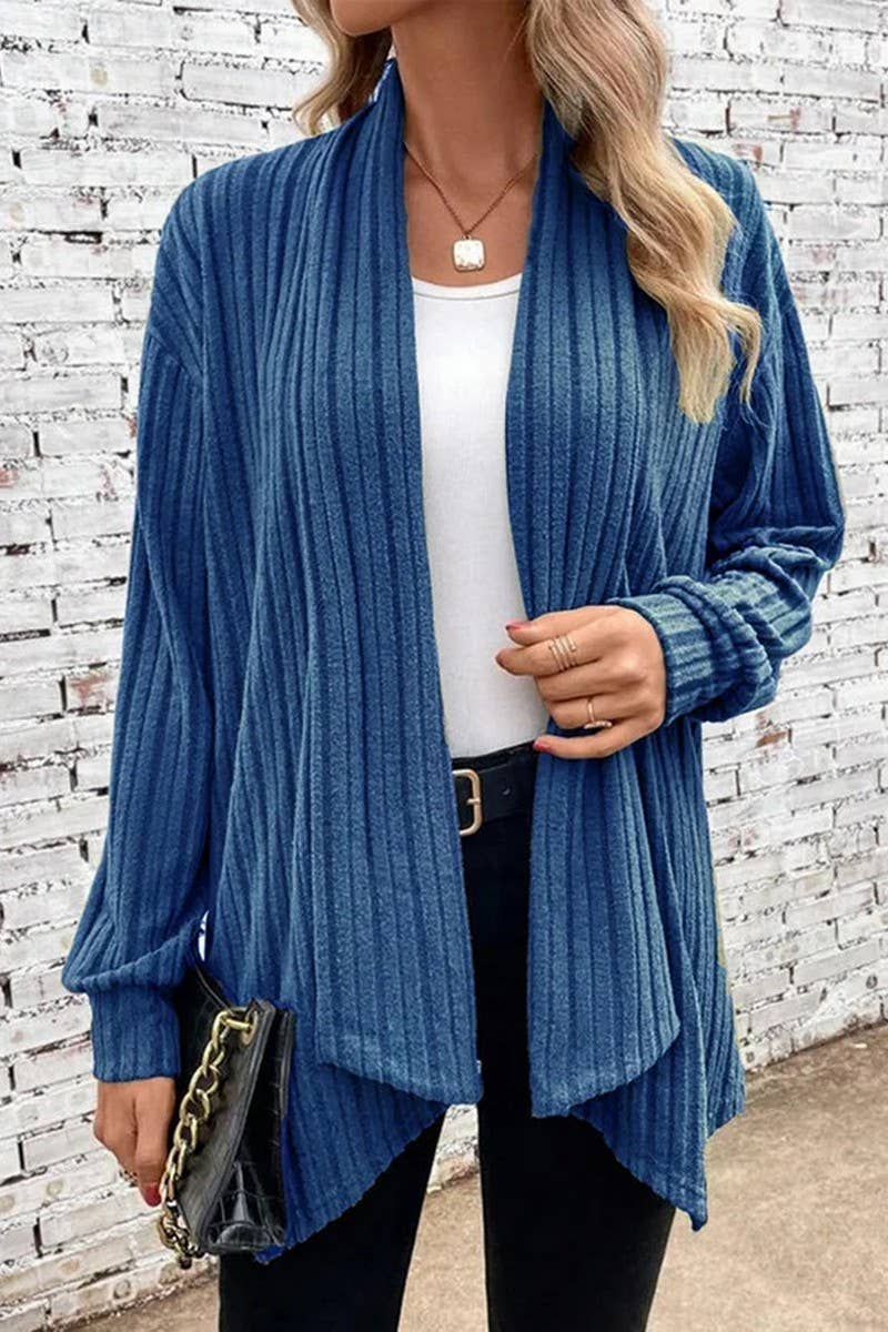 CWOCAL00791_LONG-SLEEVED SOLID COLOR LOOSE CARDIGAN JACKET