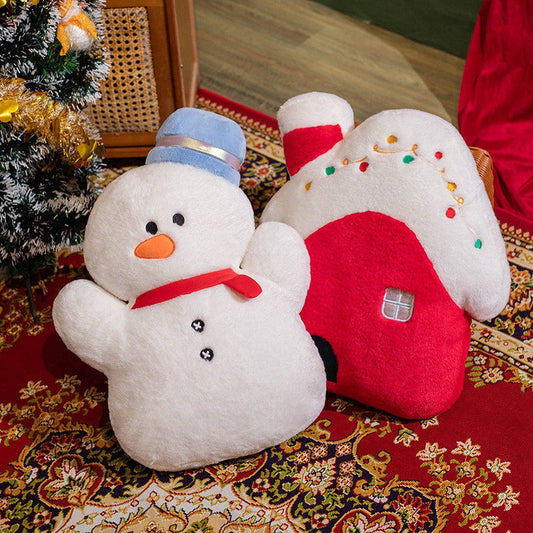 NEW CHRISTMAS SNOWMAN ELK PILLOW