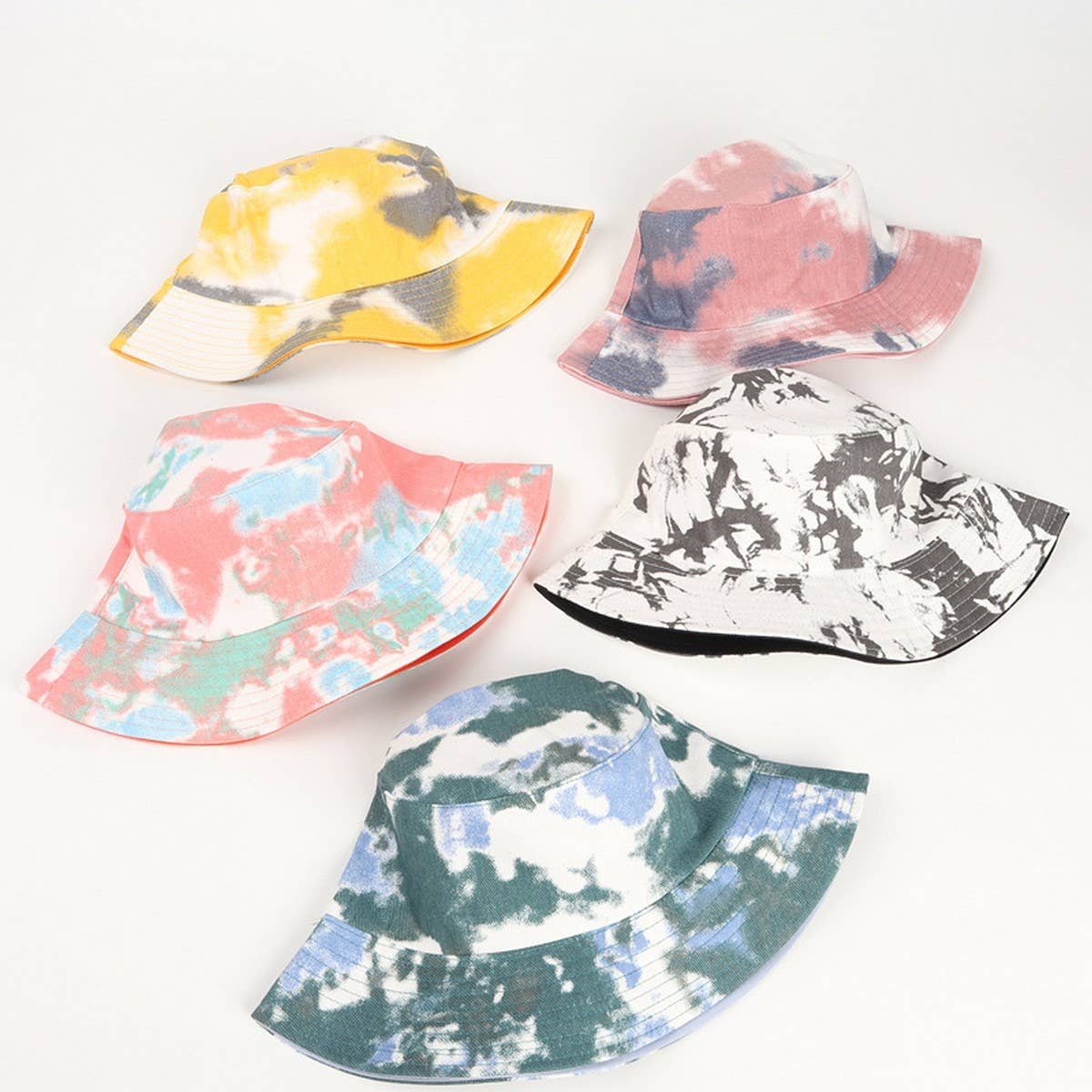 CWAH1517_TIE DYE REVERSIBLE SUNSCREEN BUCKET HAT