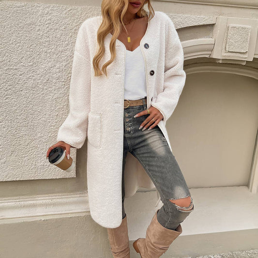 CASUAL CARDIGAN BREASTED POCKET TRENCH COAT